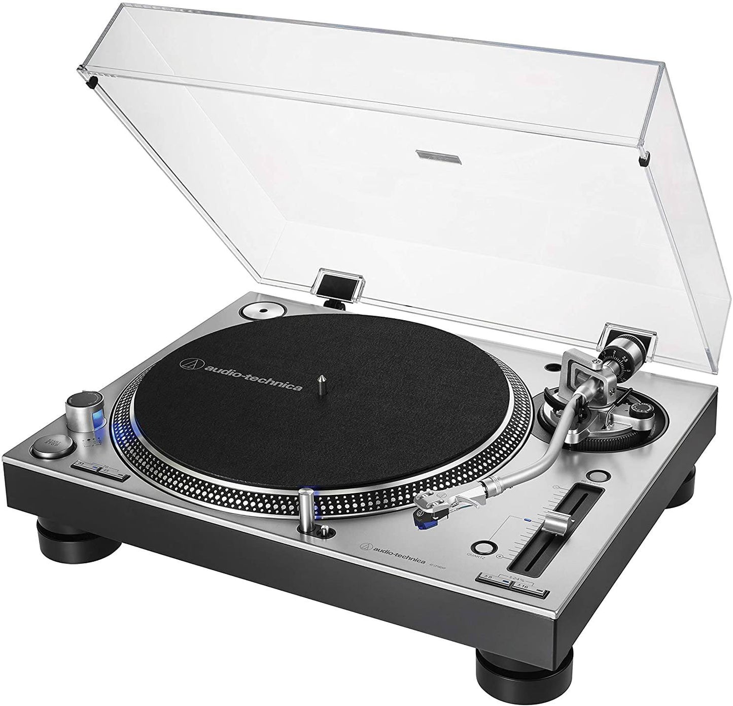 AUDIO TECHNICA AT-LP140XP SV Silver. €.469,00 GIRADISCHI PORFESSIONALE A TRAZIONE DIRETTA GRIGIO
